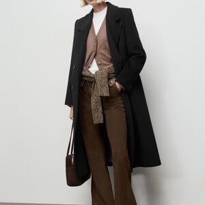 MANGO DOUBLE-BREASTED WOOL COAT SIZE M